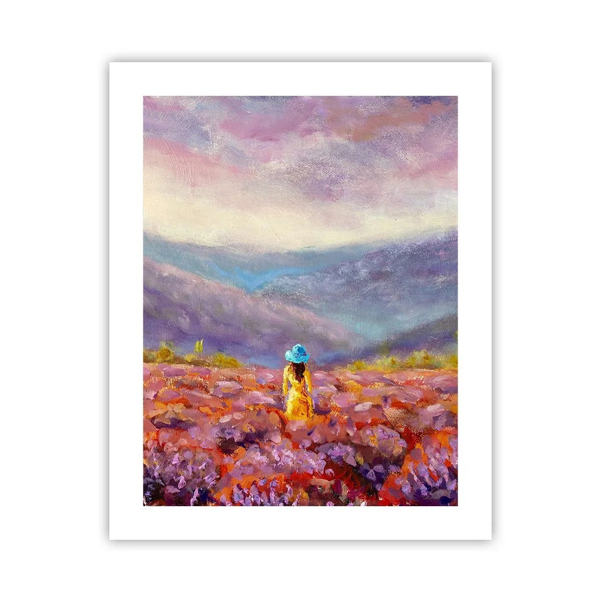 Affiche - Poster - Dans un monde lavande - 40x50 cm