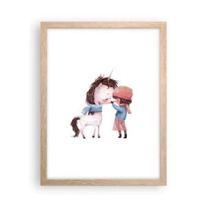 Affiche dans un chêne clair - Poster - Histoire d'hiver - 30x40 cm