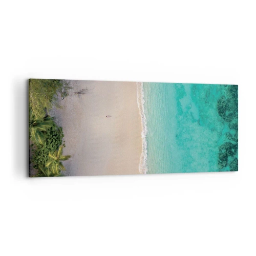 Impression sur toile - Image sur toile - Plage paradisiaque - 100x40 cm