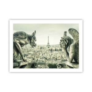Affiche - Poster - Bavardage parisien - 70x50 cm