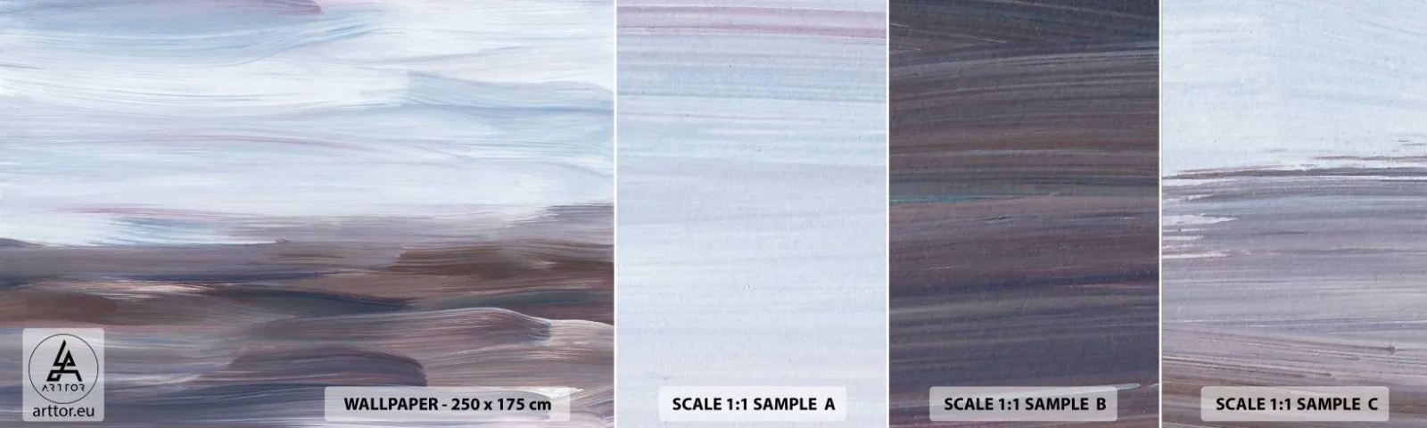 Échantillon De Papier Peint Standard Eco - Éléments : eau - Peinture, Morceau, Minimalisme - 100x30 cm