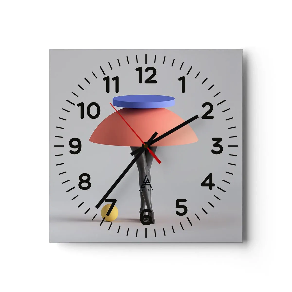 Horloge murale - Pendule murale - Composition surréaliste - 30x30 cm