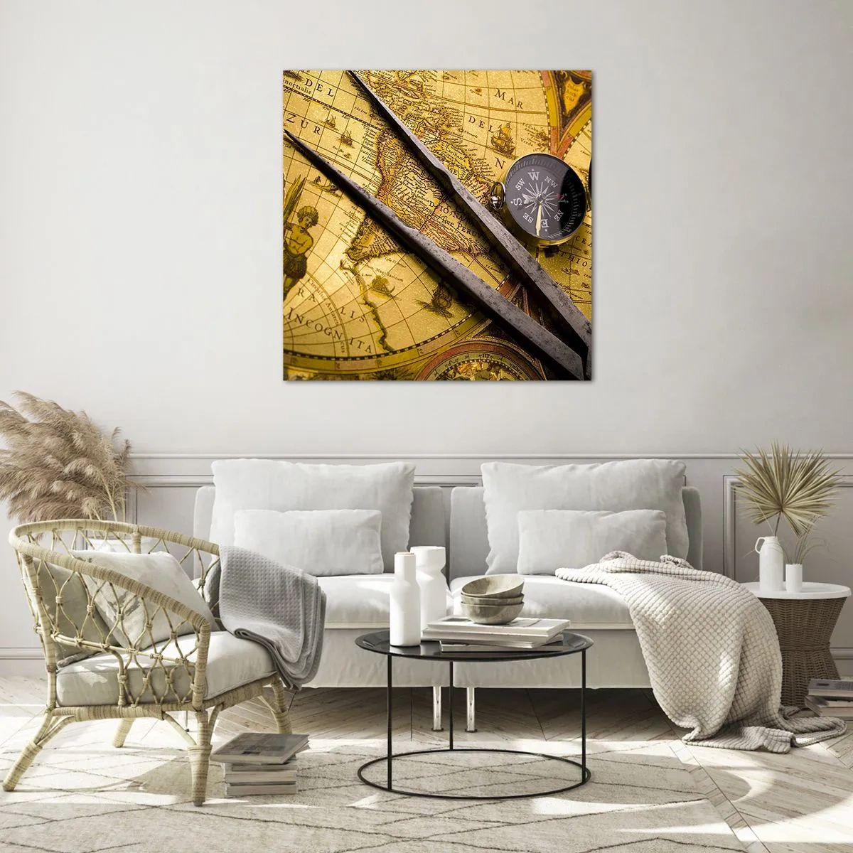 Impression sur verre - Image sur verre - Où sont ces trésors? - 50x50 cm