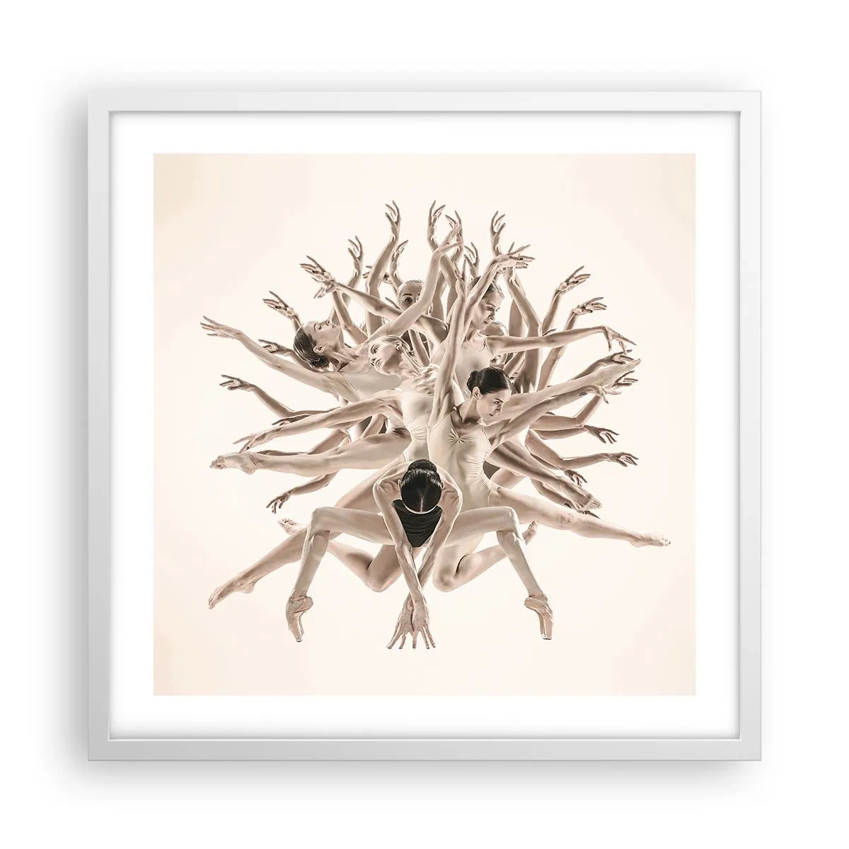Affiche dans un cadre blanc - Poster - S'épanouir en danse - 50x50 cm