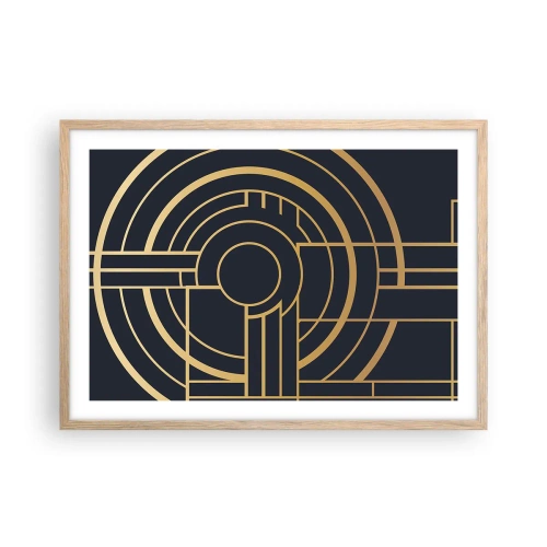 Affiche dans un chêne clair - Poster - Rotation des éléments - 70x50 cm