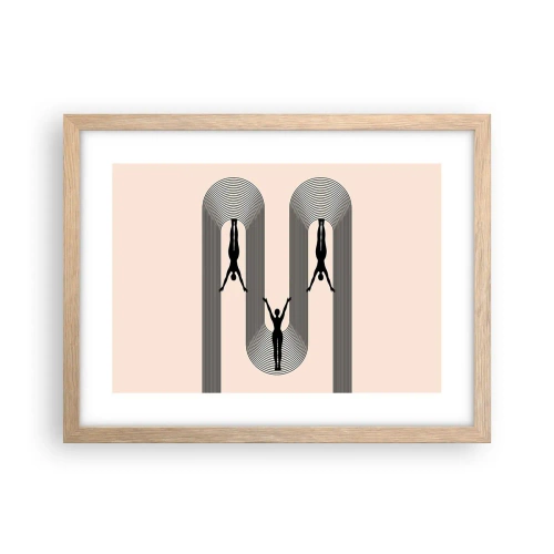 Affiche dans un chêne clair - Poster - Les jambes en l’air - 40x30 cm