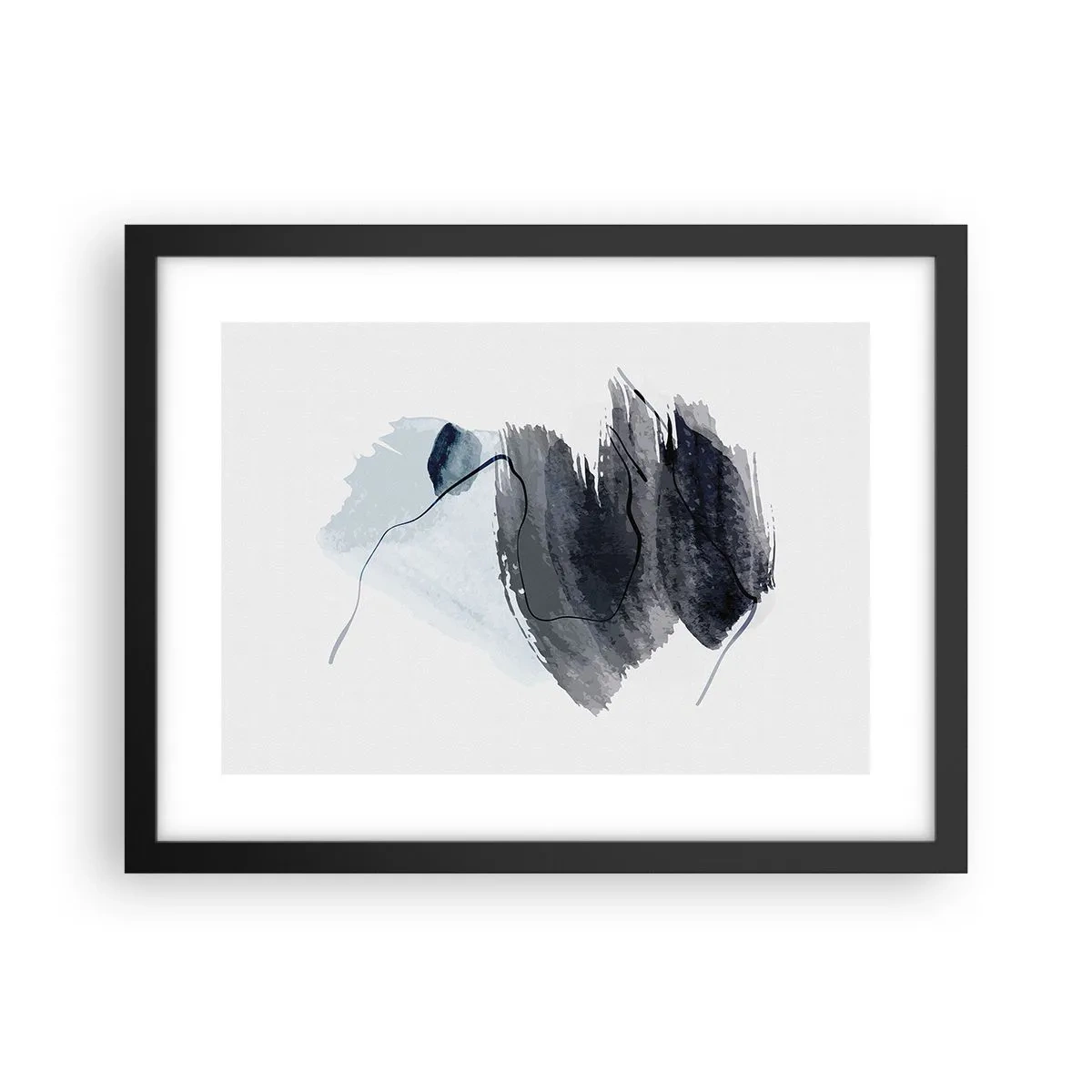 Affiche dans un cadre noir - Poster - Intensité et mouvement - 40x30 cm