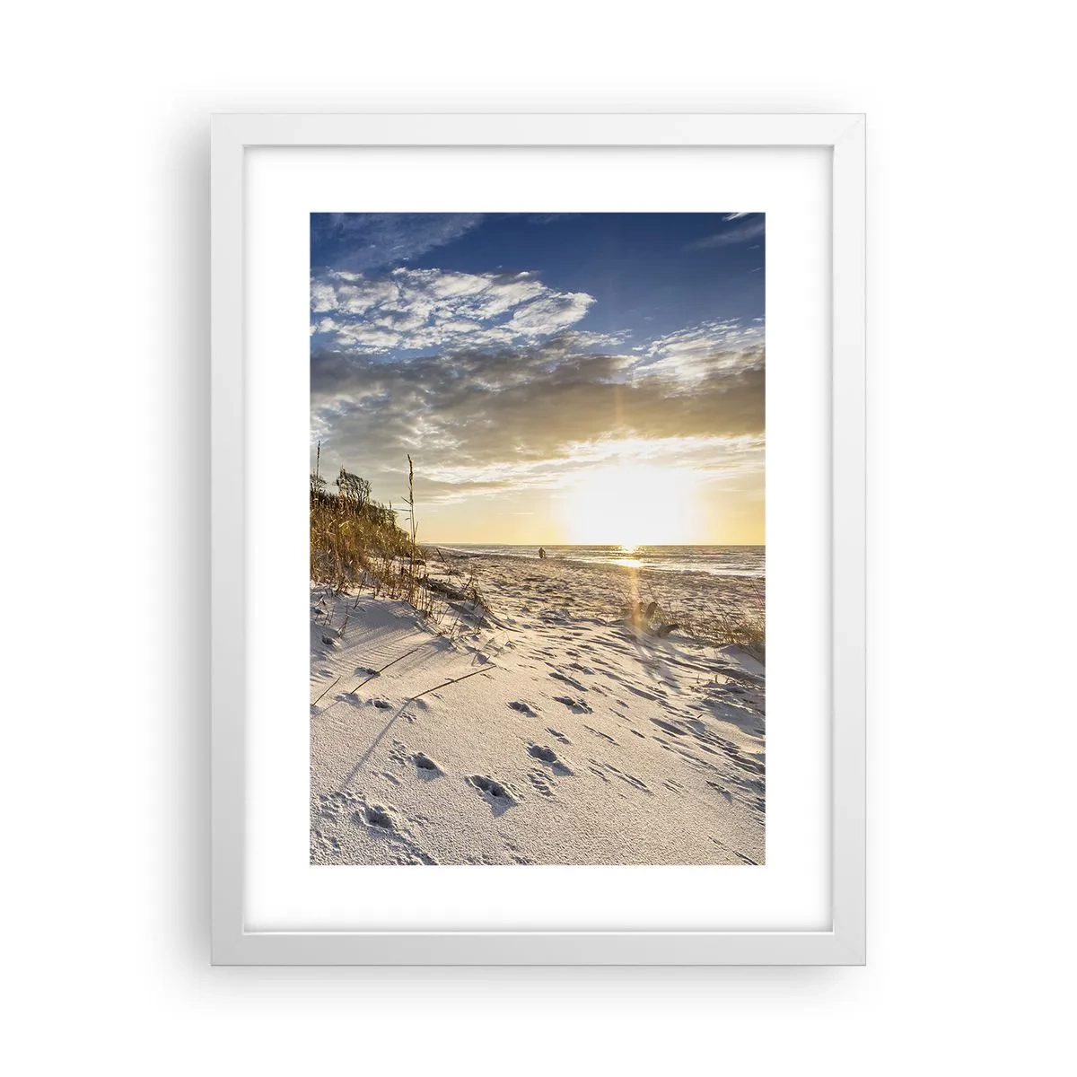 Affiche dans un cadre blanc - Poster - Invitation à la ballade - 30x40 cm