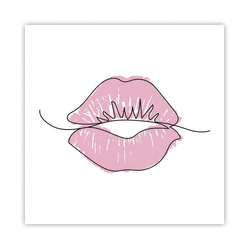 Affiche - Poster - Prêt à l'embrassade? - 50x50 cm