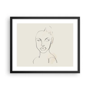 Affiche dans un cadre noir - Poster - Esquisse de la sensualité - 50x40 cm