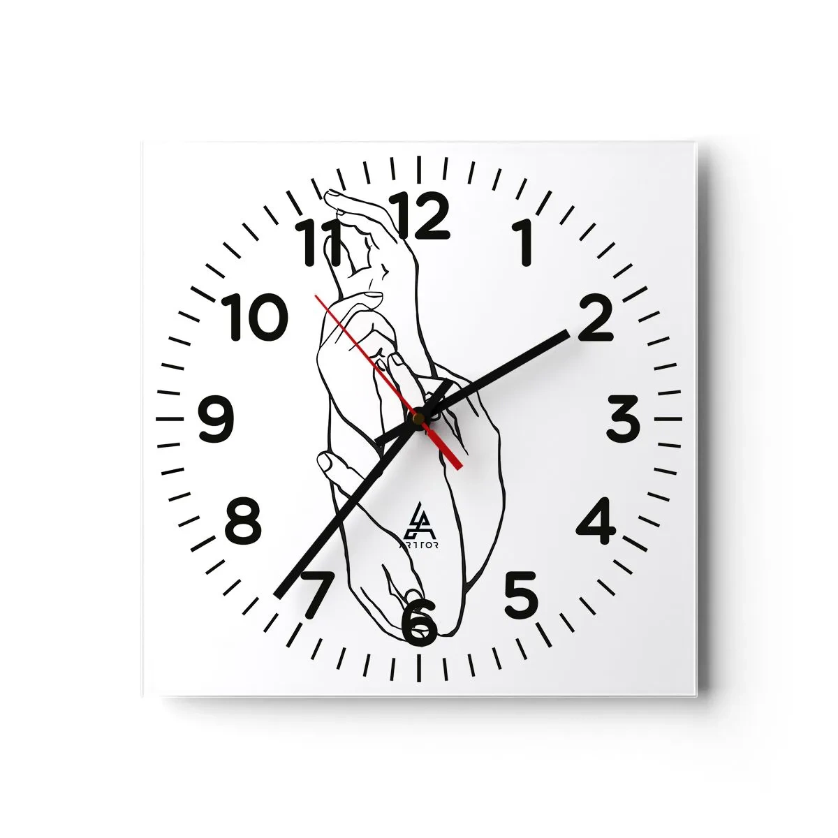 Horloge murale - Pendule murale - Bon contact - 40x40 cm