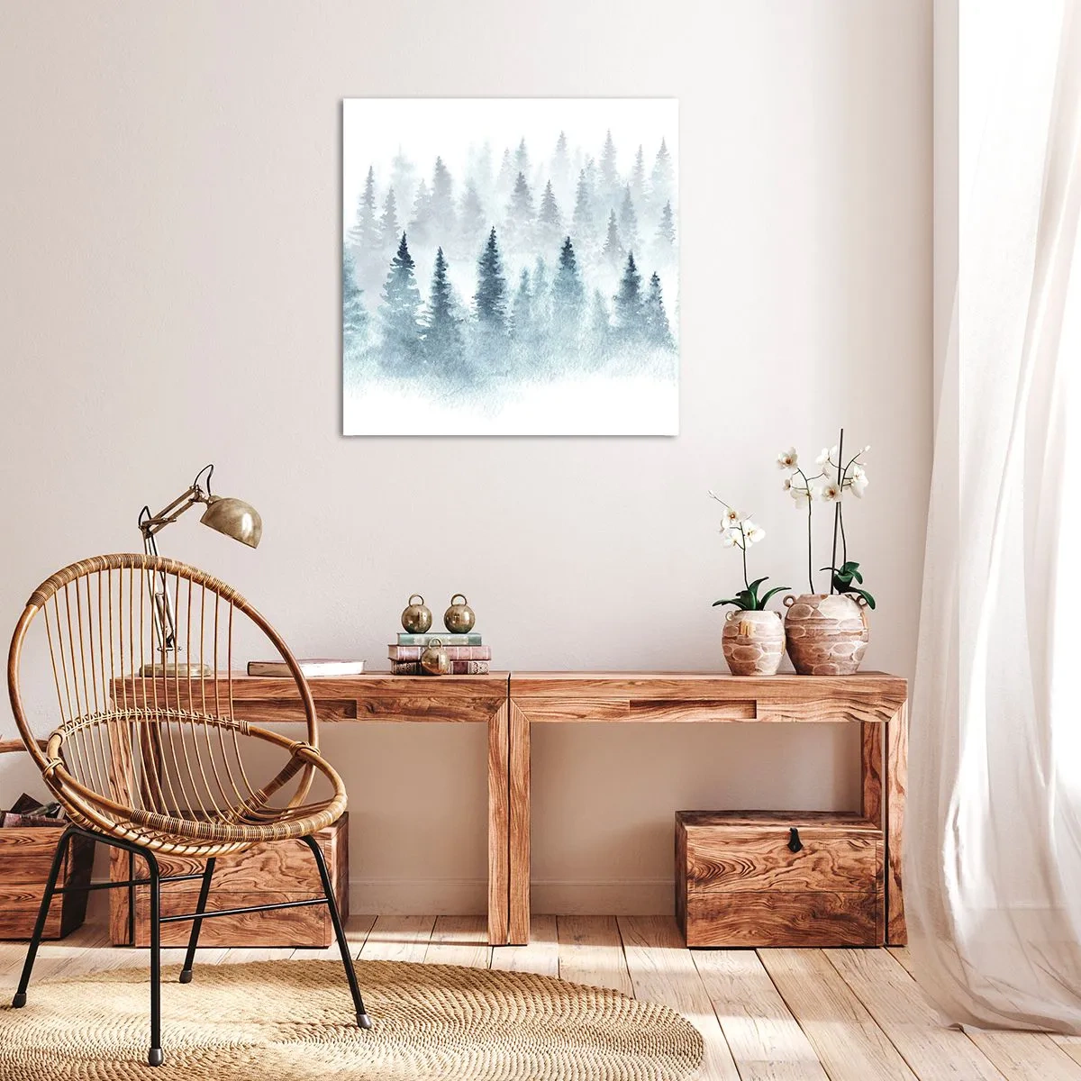 Impression sur toile - Image sur toile - Enveloppé de brouillard - 50x50 cm