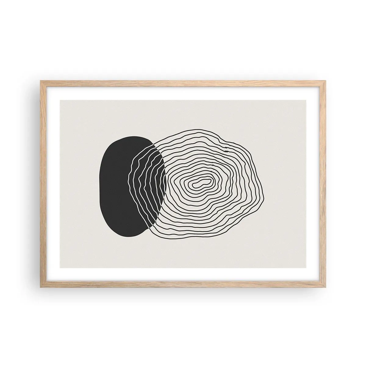 Affiche dans un chêne clair - Poster - Durabilité et oscillation - 70x50 cm