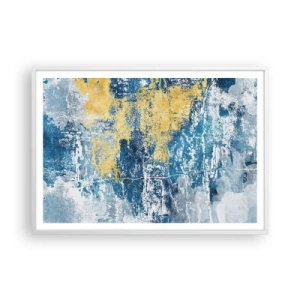 Affiche dans un cadre blanc - Poster - Abstraction du temps - 100x70 cm