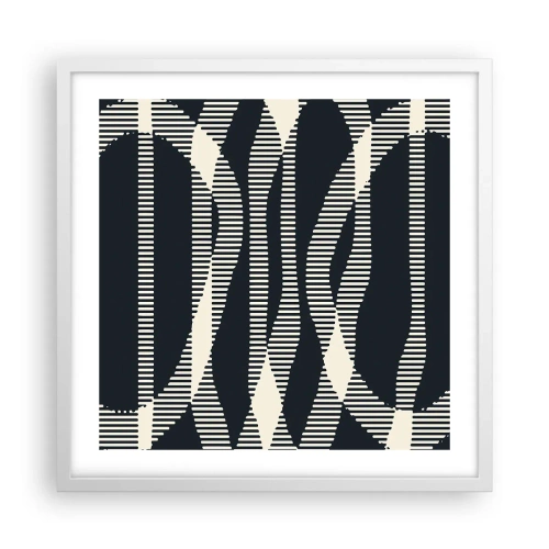 Affiche dans un cadre blanc - Poster - Une tentative de briser l'obscurité - 50x50 cm