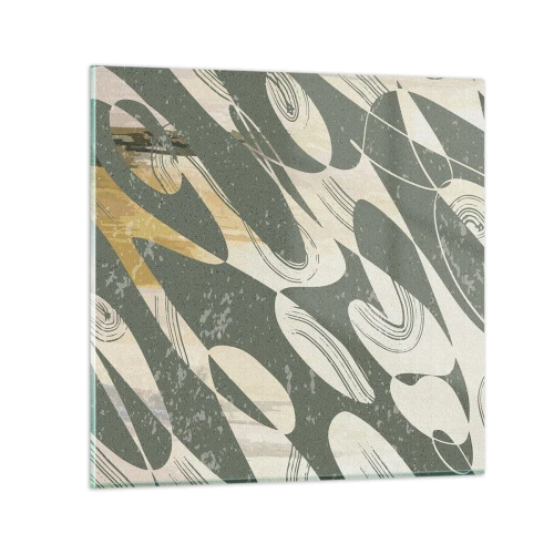 Impression sur verre - Image sur verre - Abstraction rythmique - 30x30 cm