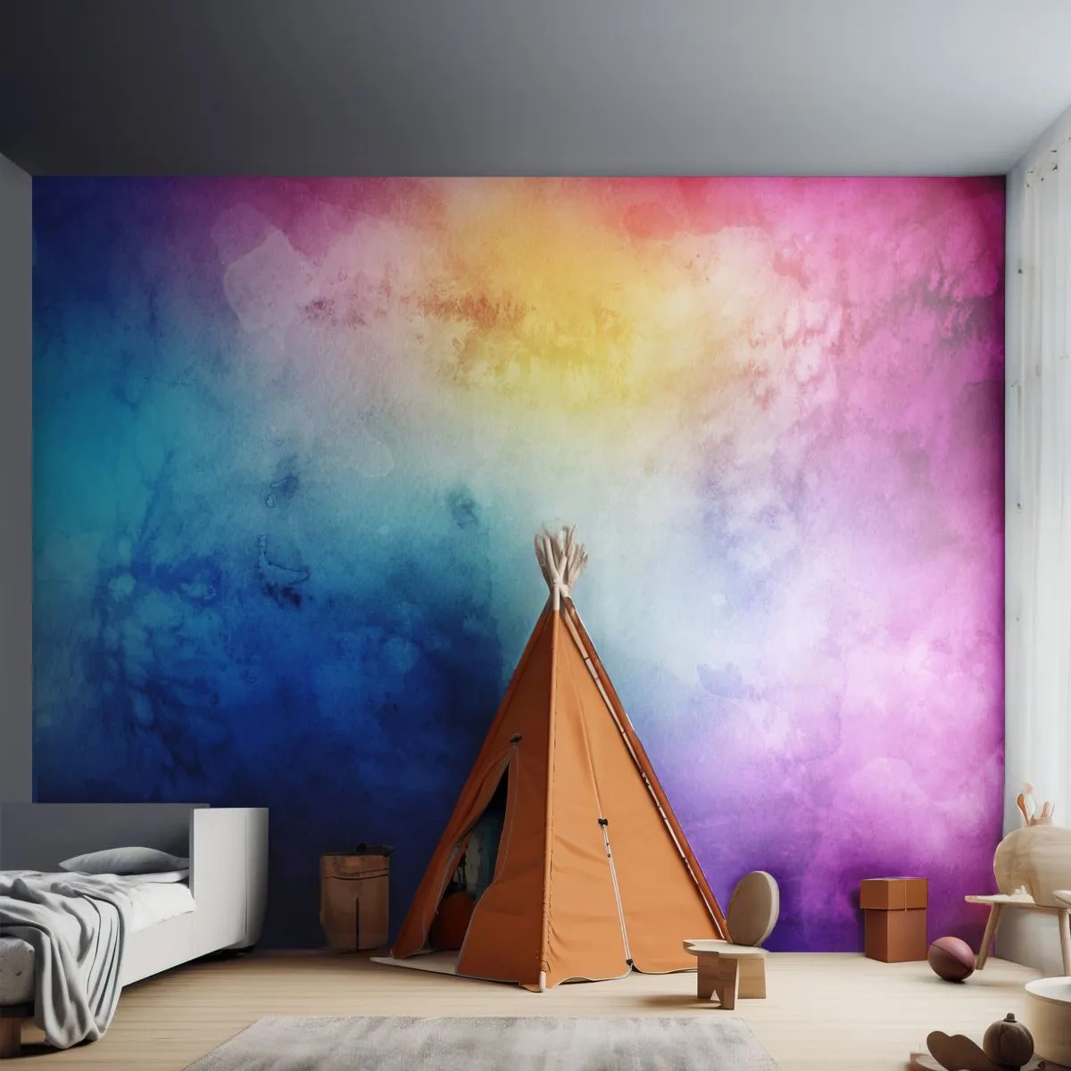 Papier Peint Autocollant Deluxe Sticker - Presque au septième ciel - Abstraction, Morceau, Modèle moderne - 250x175 cm