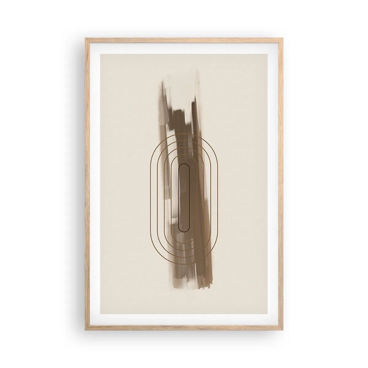 Affiche dans un chêne clair - Poster - Parfum de gris - 61x91 cm