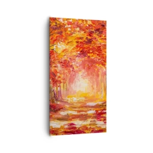 Impression sur toile - Image sur toile - Forêt de cuivre - 65x120 cm