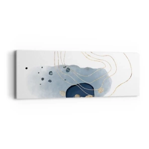 Impression sur toile - Image sur toile - Fantaisie bleu et or - 90x30 cm