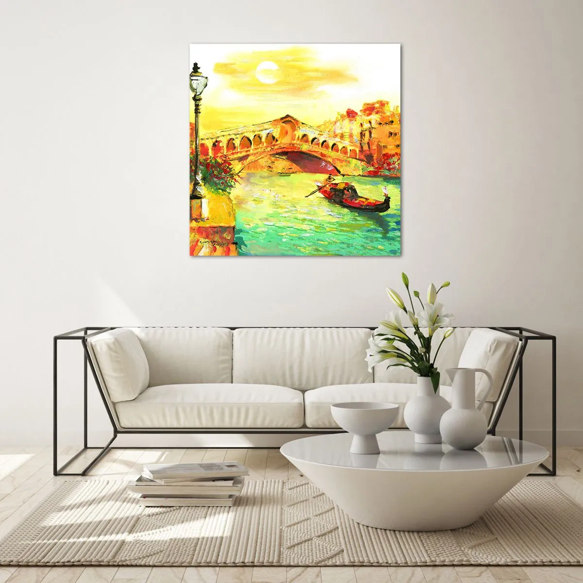 Impression sur verre - Image sur verre - Un pèlerinage d'amoureux - 70x70 cm