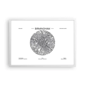 Affiche dans un cadre blanc - Poster - Anatomie de Birmingham - 70x50 cm