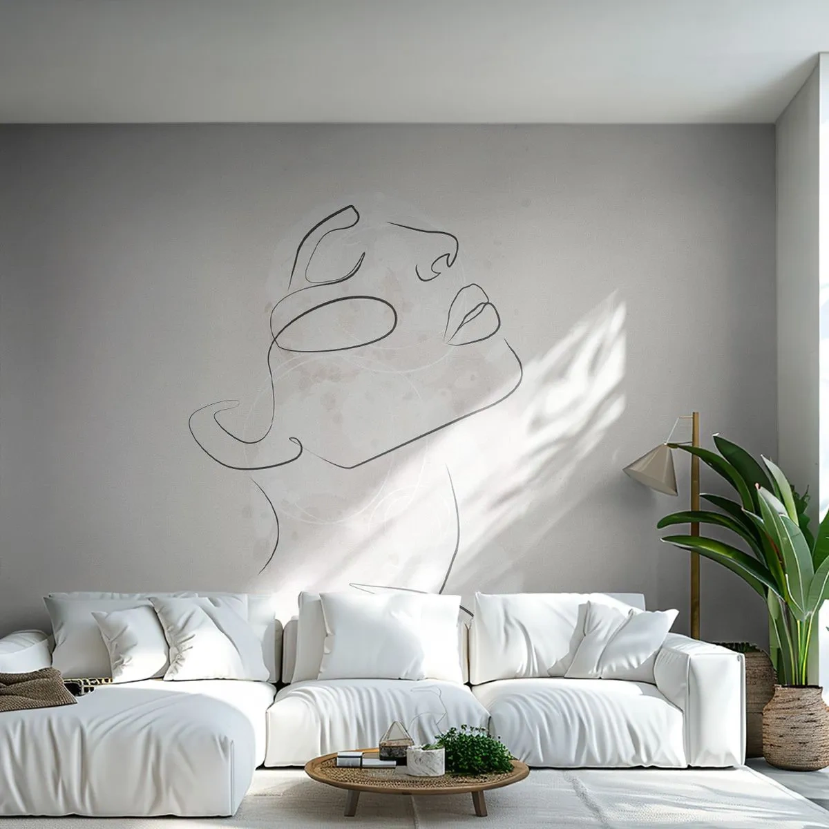 Papier Peint Photo Standard Eco - L'esquisse d'un rêve - Visage de femme, Femme, Graphique - 200x140 cm