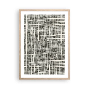 Affiche dans un chêne clair - Poster - Composition tissée - 50x70 cm