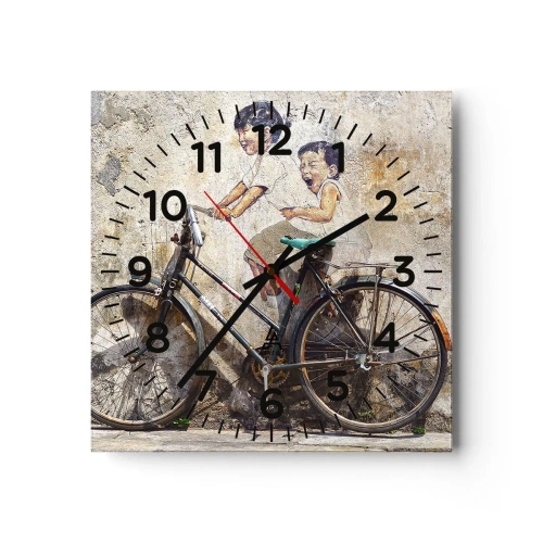 Horloge murale - Pendule murale - Vrai ou faux? - 40x40 cm