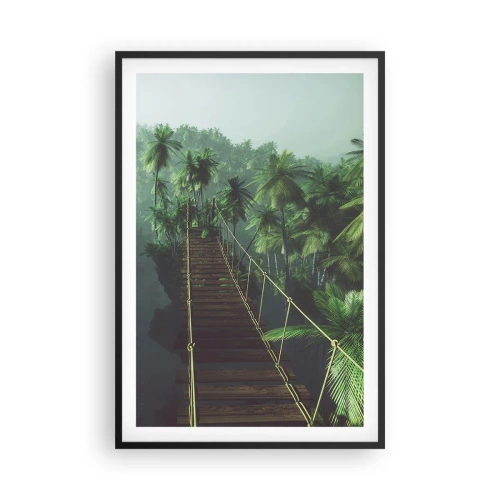 Affiche dans un cadre noir - Poster - Au fil de la verdure - 61x91 cm