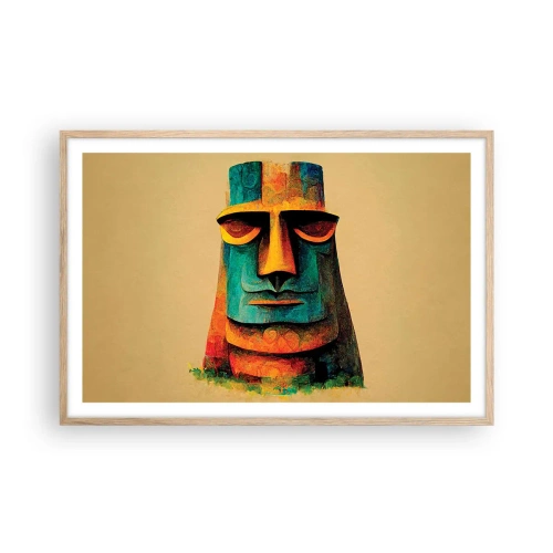 Affiche dans un chêne clair - Poster - Statuesque et sympathique - 91x61 cm