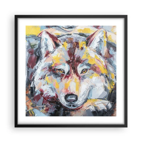 Affiche dans un cadre noir - Poster - En paix au milieu des siens - 50x50 cm