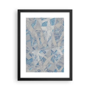 Affiche dans un cadre noir - Poster - Dans un labyrinthe bleu-gris - 30x40 cm