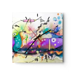 Horloge murale - Pendule murale - Sans mots! - 40x40 cm
