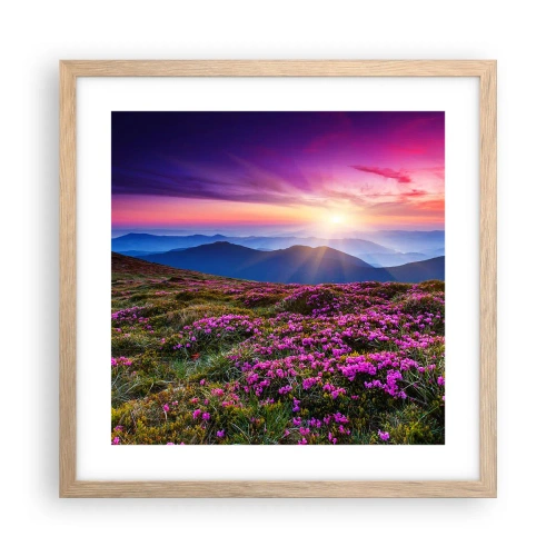 Affiche dans un chêne clair - Poster - Les herbes sentaient les grappes fraîches de la récolte - 40x40 cm