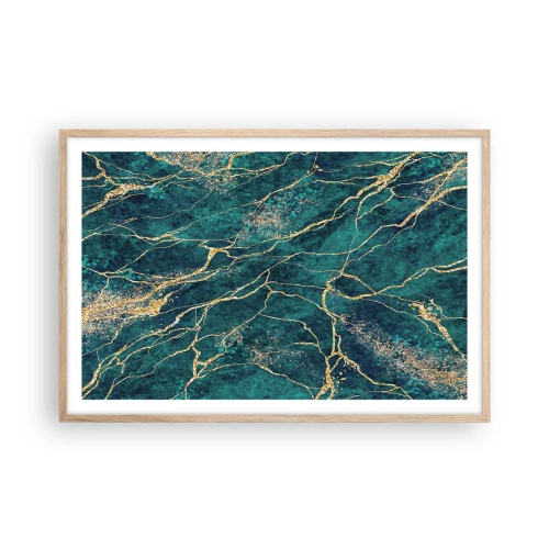 Affiche dans un chêne clair - Poster - Mine d'or - 91x61 cm