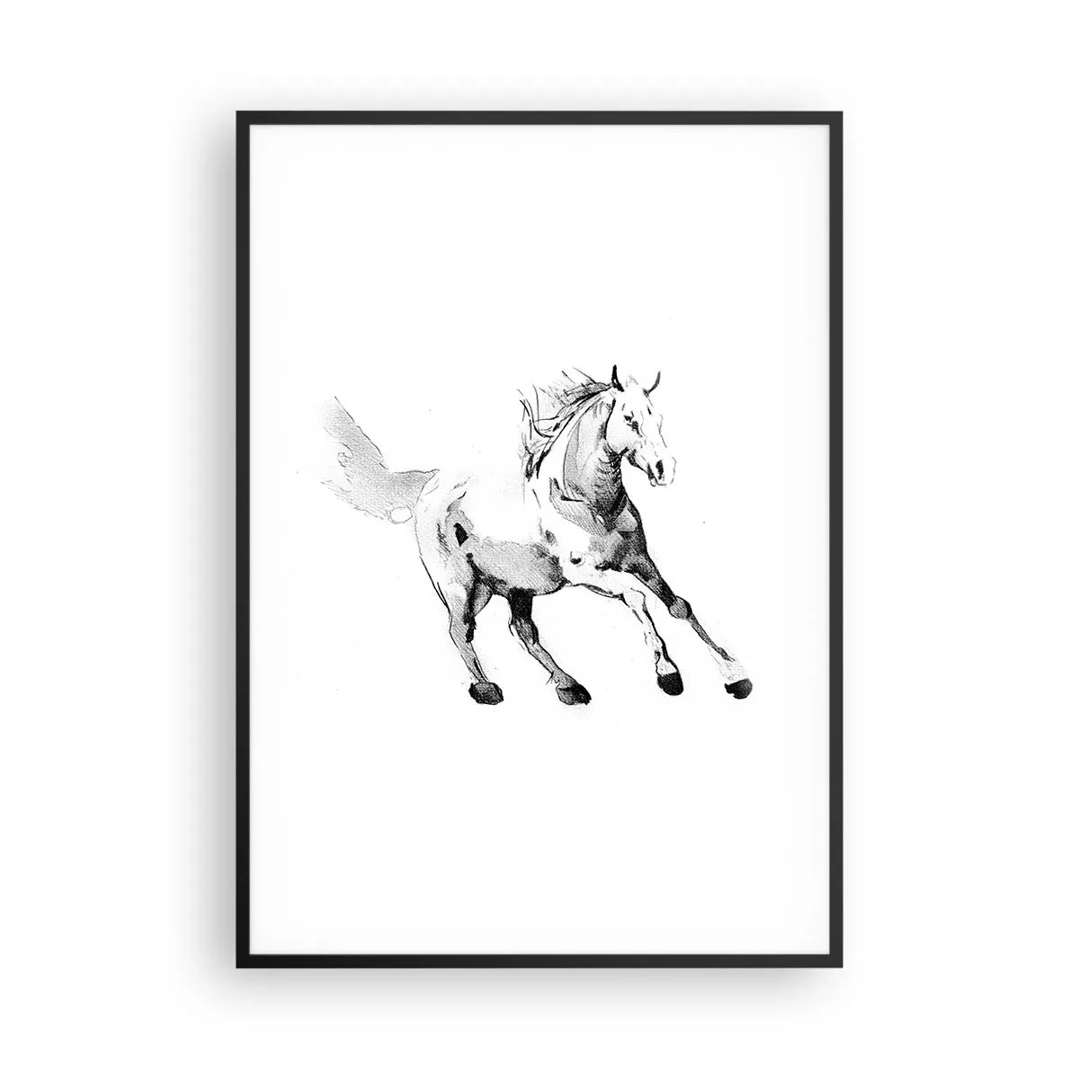 Affiche dans un cadre noir - Poster - Âme indomptée - 70x100 cm