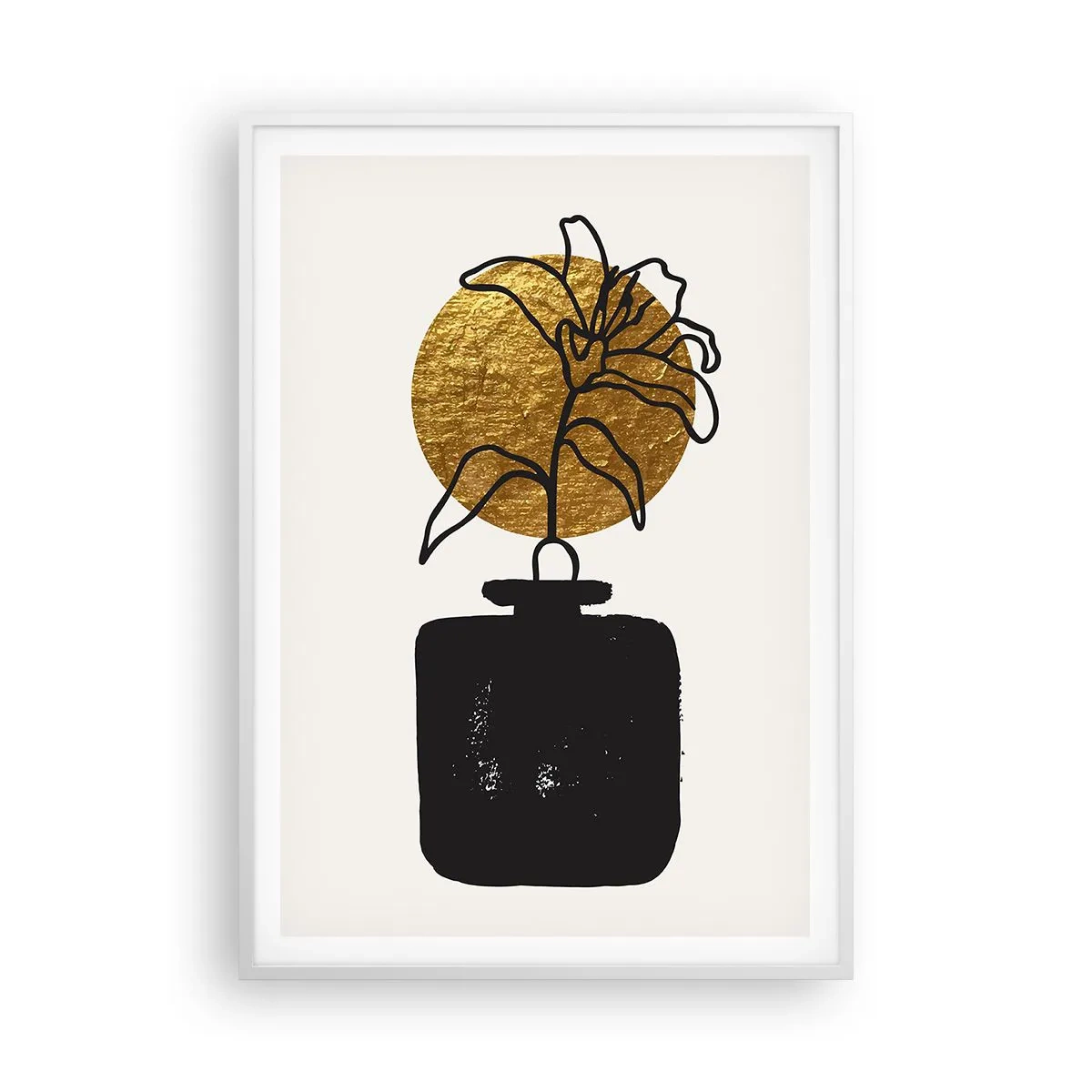 Affiche dans un cadre blanc - Poster - La beauté vaut son pesant d'or - 70x100 cm