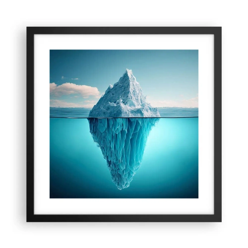 Affiche dans un cadre noir - Poster - Reine de Glace - 40x40 cm