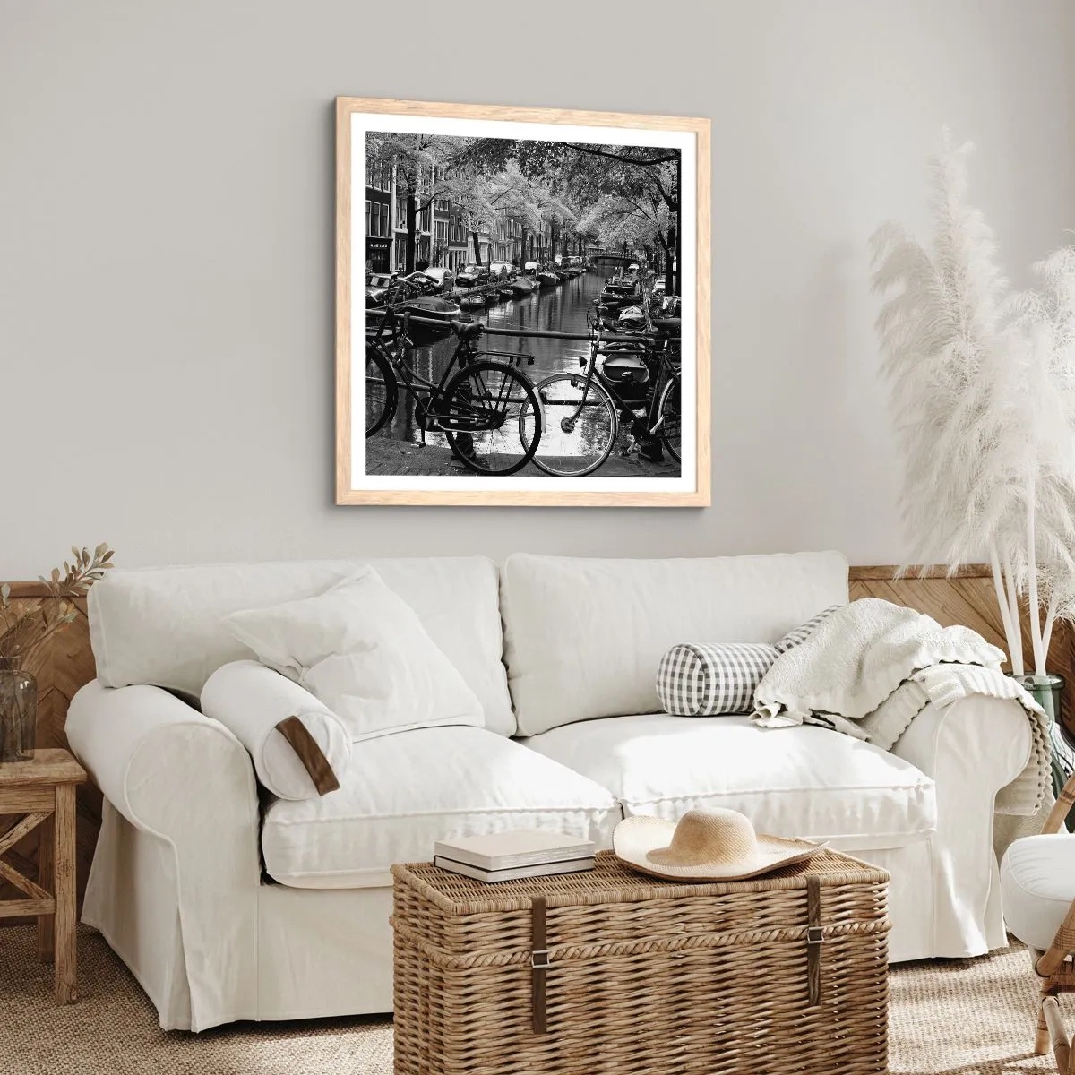 Affiche dans un chêne clair - Poster - Une vue très hollandaise - 50x50 cm