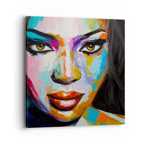 Impression sur toile - Image sur toile - Il est impossible de le quitter les yeux - 40x40 cm