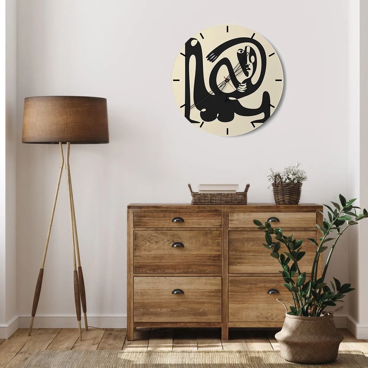 Horloge murale - Pendule murale - Presque du Picasso - 40x40 cm