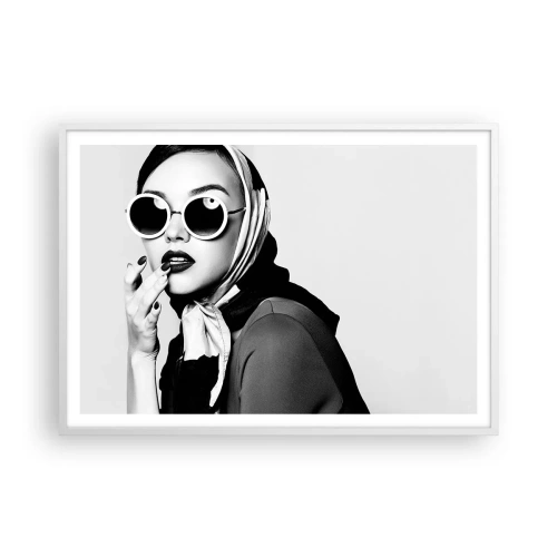 Affiche dans un cadre blanc - Poster - Salutations des années 60 - 100x70 cm