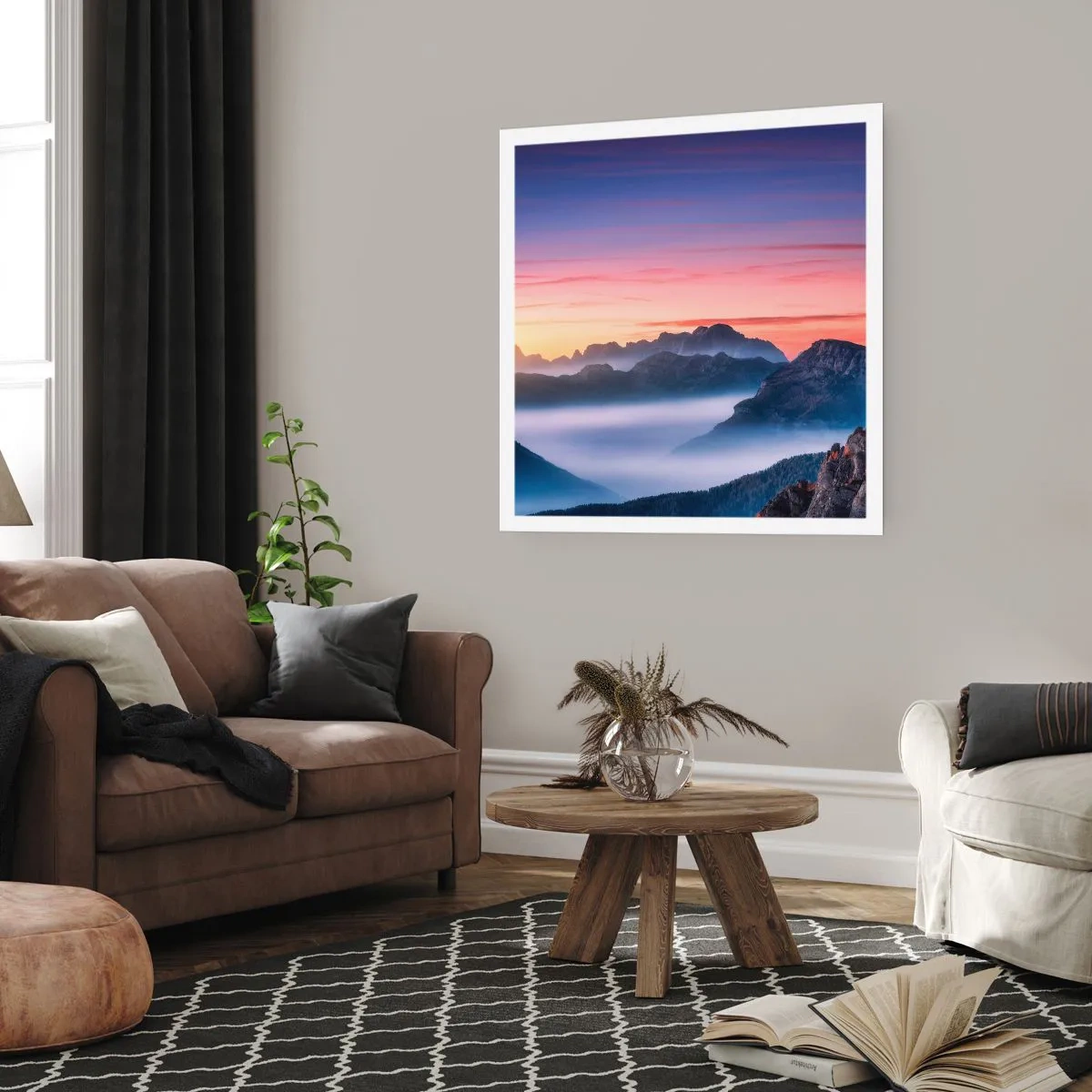 Affiche - Poster - Au-dessus des vallées - 30x30 cm