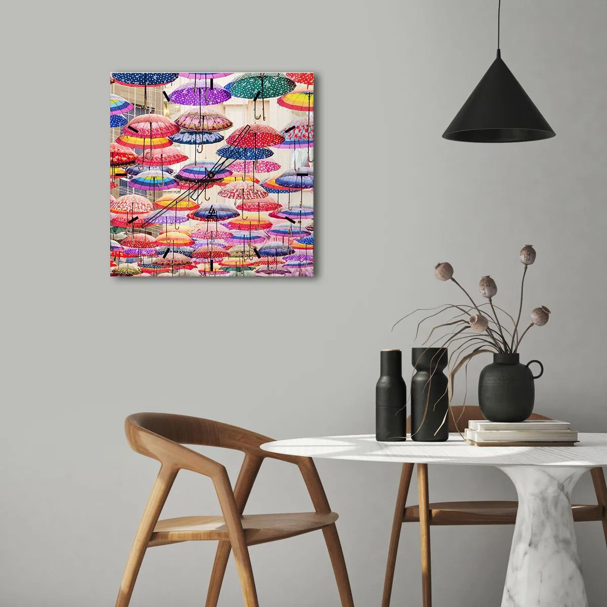 Horloge murale - Pendule murale - Prairie de la ville - 30x30 cm