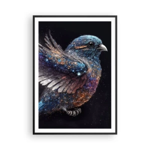 Affiche dans un cadre noir - Poster - Moineau de diamant - 70x100 cm