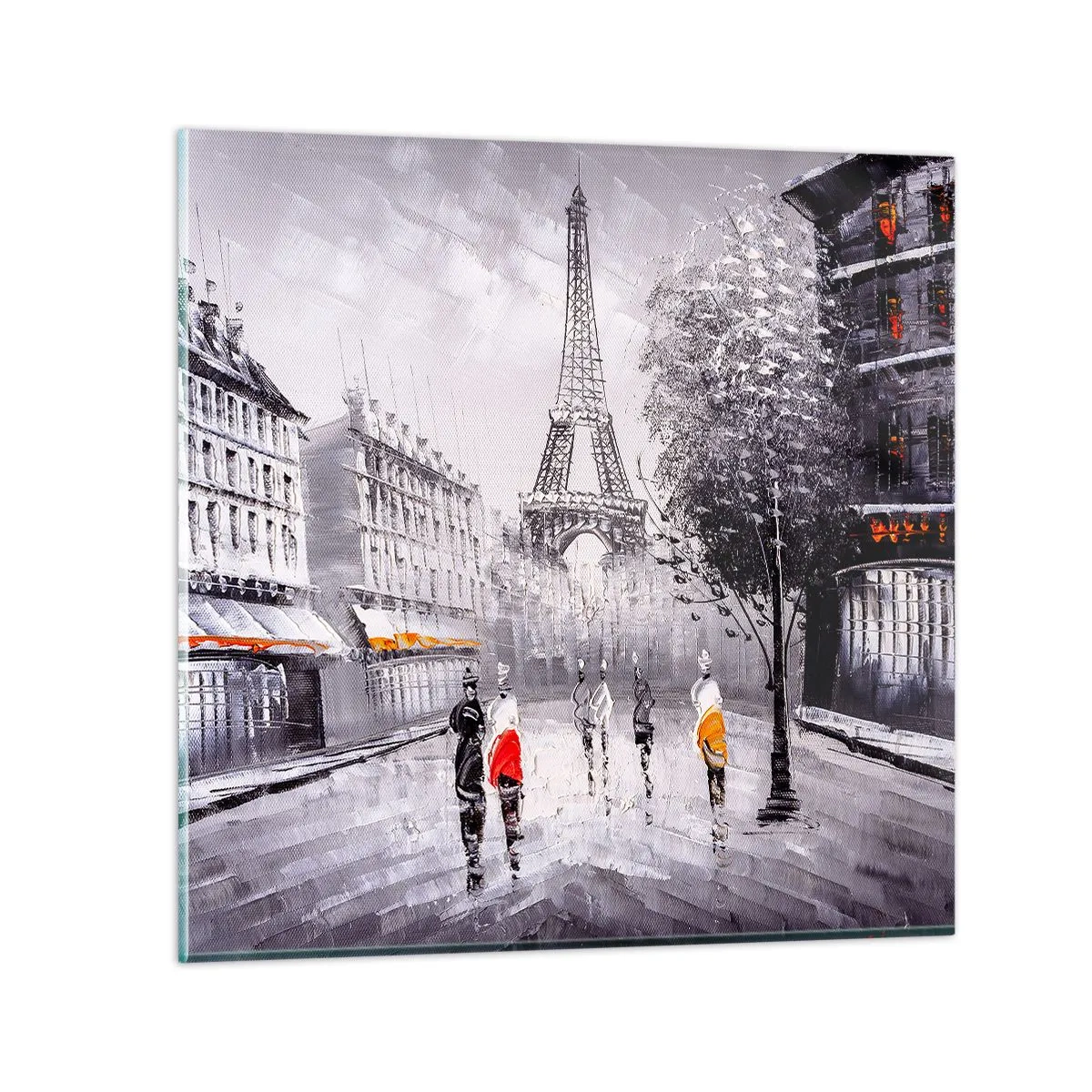 Impression sur verre - Image sur verre - Balade parisienne - 60x60 cm