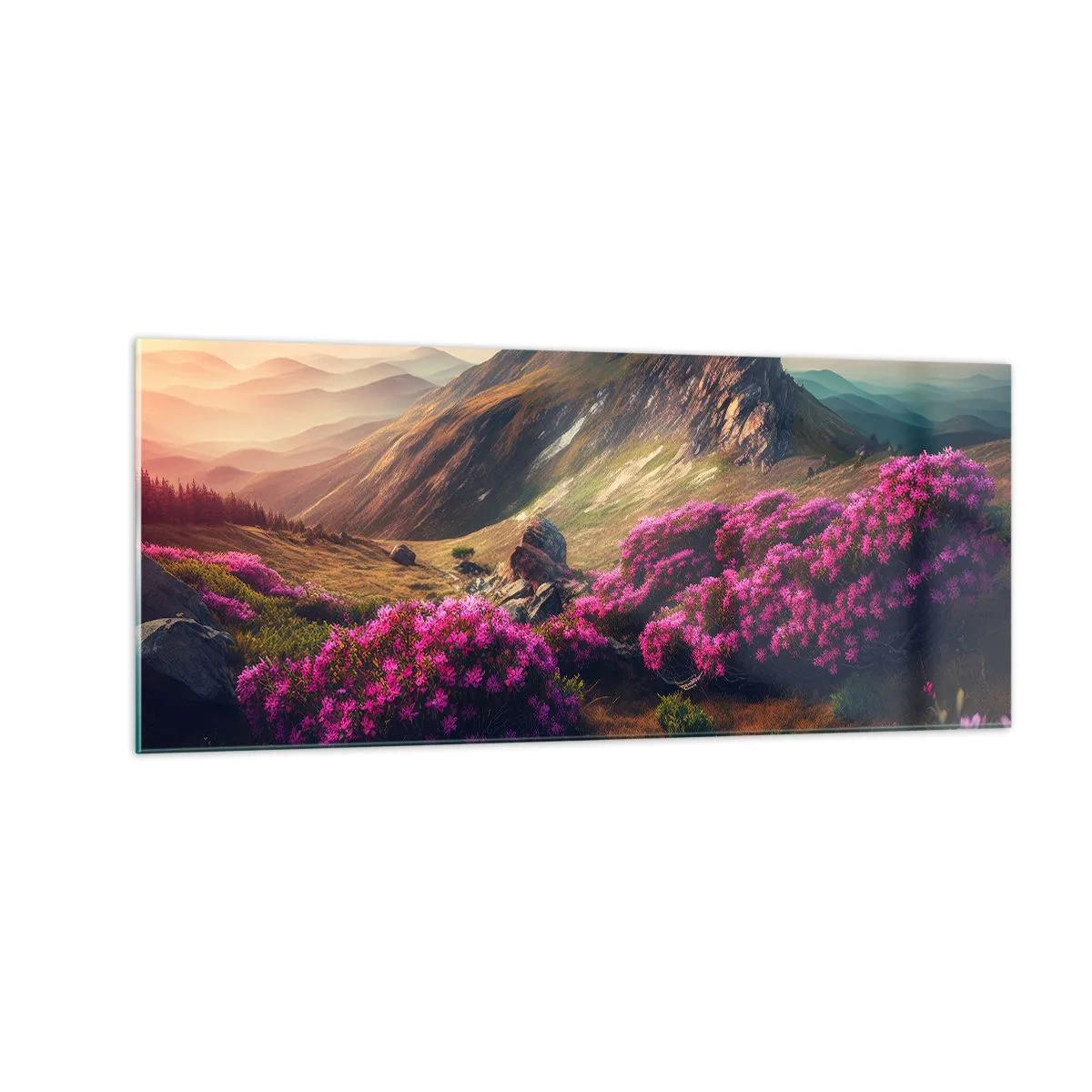 Impression sur verre - Image sur verre - L'été à la montagne - 100x40 cm