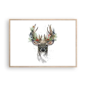 Affiche dans un chêne clair - Poster - En robe de fête - 100x70 cm