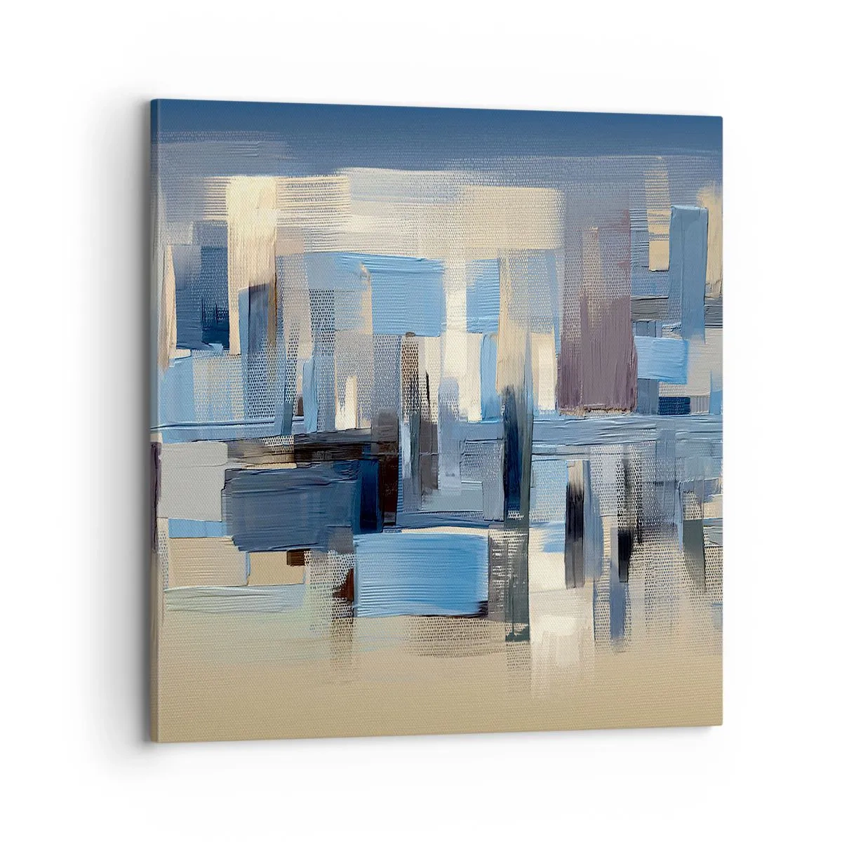 Impression sur toile - Image sur toile - Construction bleue - 70x70 cm
